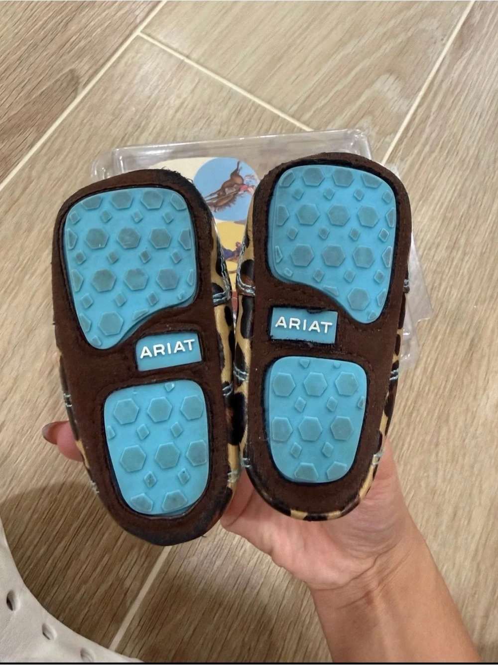 Ariat Kids' Lil' Stompers Leopard Moccasins - Brown Infant Size 2